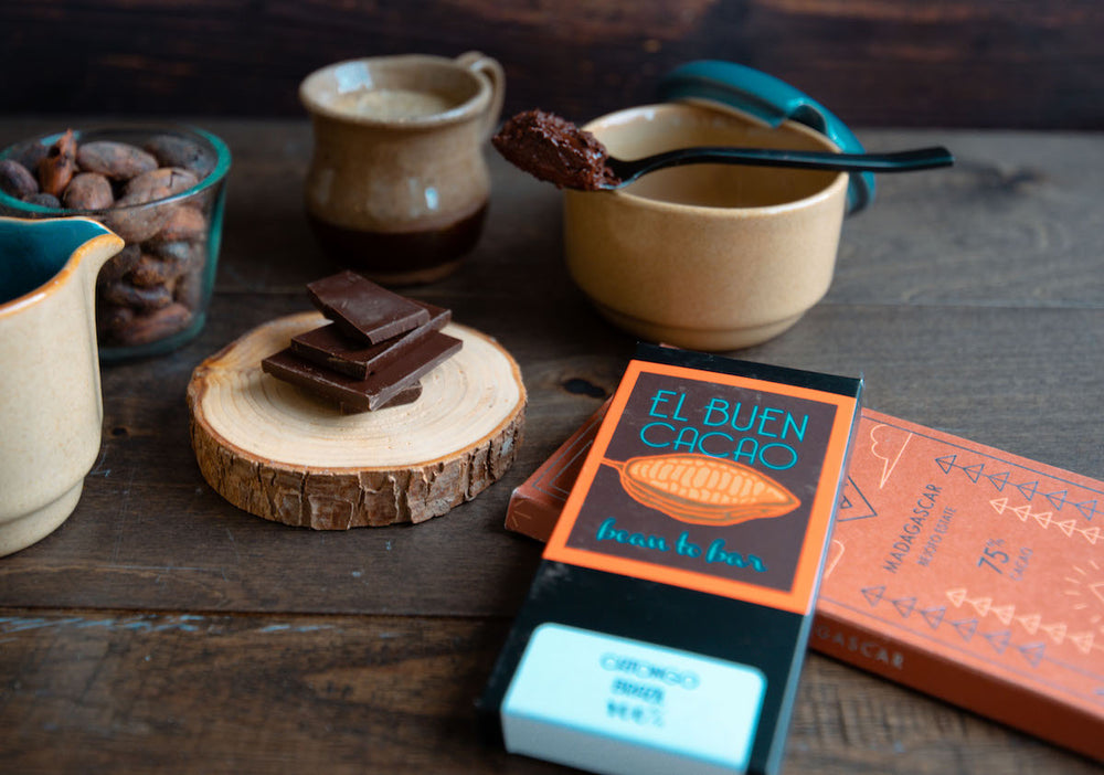 chocolate bars with chocolate pieces 