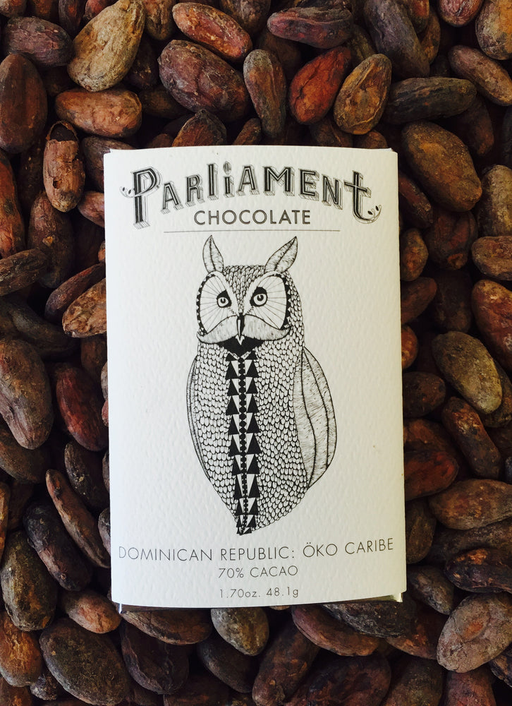 70% Dominican Republic: Oko Caribe - Cococlectic: A Craft Bean-to-Bar Club featuring different American craft chocolate makers each month